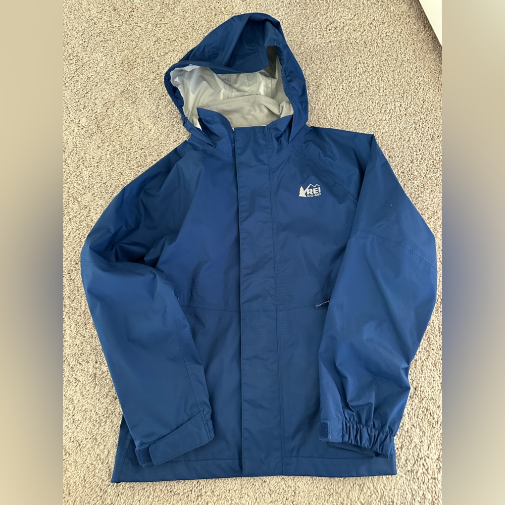 REI Blue Hooded Jacket boys size small